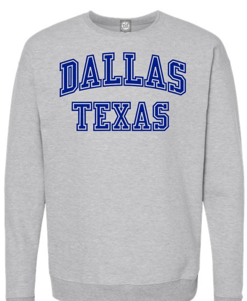 Dallas Texas Crew Sweatshirt – Texas Life Outfitters