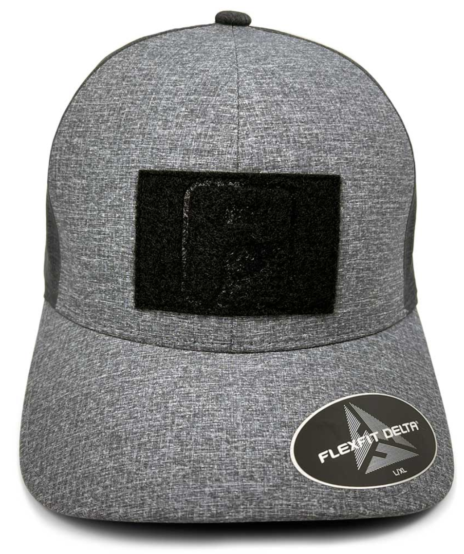 Two Tone Melange & Black- Delta Carbon Flexfit Hat – Texas Life Outfitters