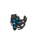 Turquoise Bangle Bracelet for Women Green Gemstone Boho Handmade Navajo