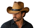 BULLLHIDE STAR CENTRAL STRAW COWBOY HAT