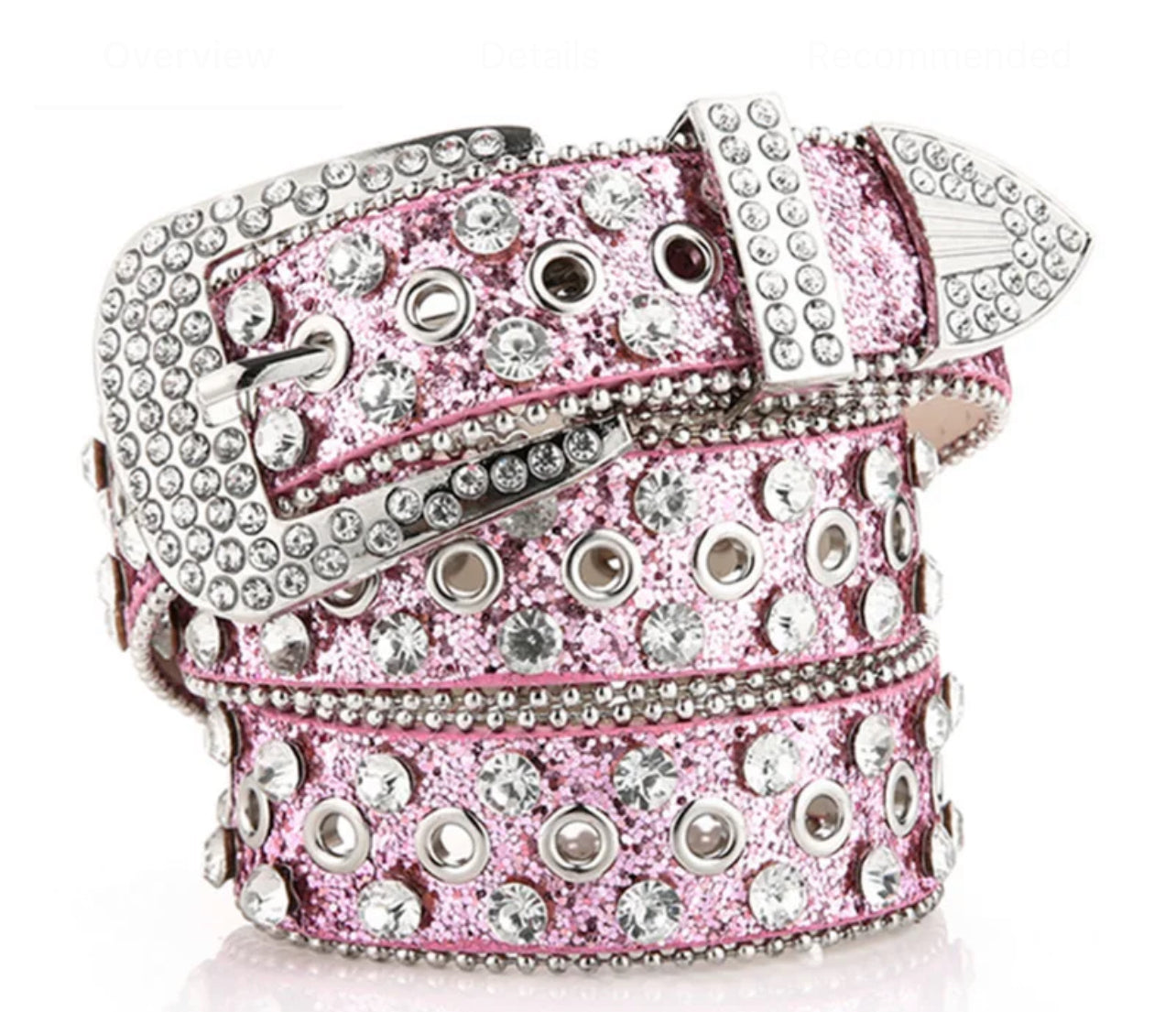 Rhinestone Cowboy Belt Pink