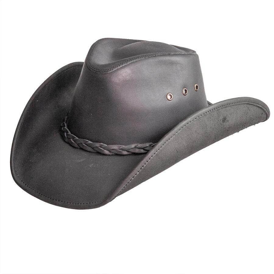 Hollywood - Mens Leather Cowboy Hat