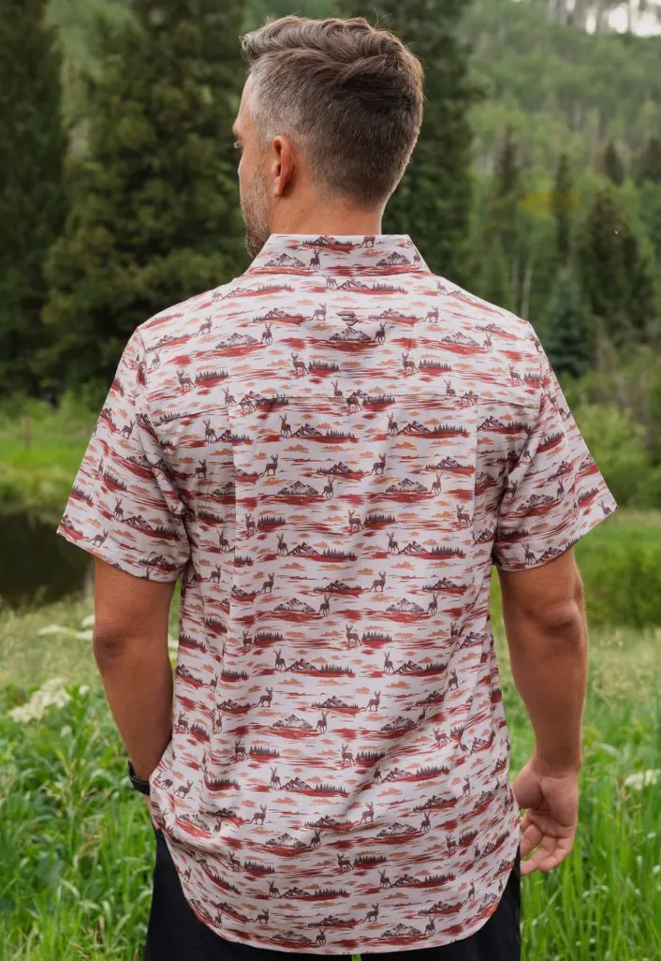 Burlebo TEXAS  Back to the mountains Performance Button-up vintage