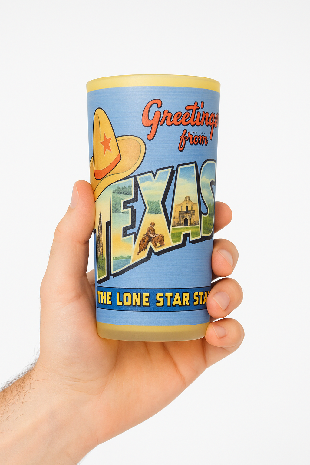 Exclusive Icons TEXAS POSTCARD  Shot Glass