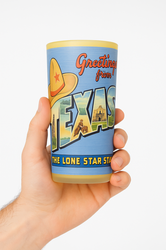 Exclusive Icons TEXAS POSTCARD  Shot Glass
