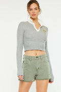 Womens High Rise Denim Shorts