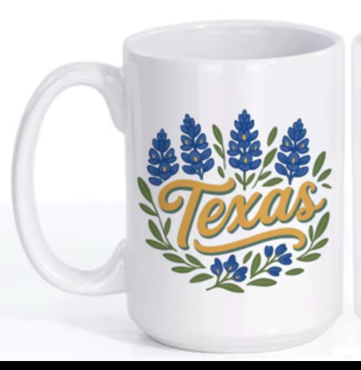 Bluebonnet state flower of Texas mug 15 oz  Coffee Mug  #