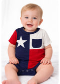 Texas  Flag Baby bamboo romper