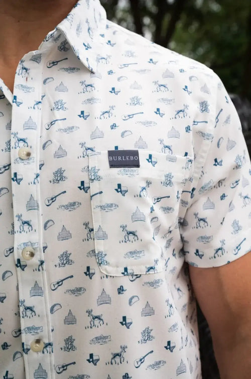 Burlebo Lone Star State Performance Button Up -