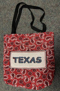Texas Bandana Woven Tote 17"x17"