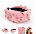 Pink Ribbon Cowboy Up Sparkle Knotted Headband