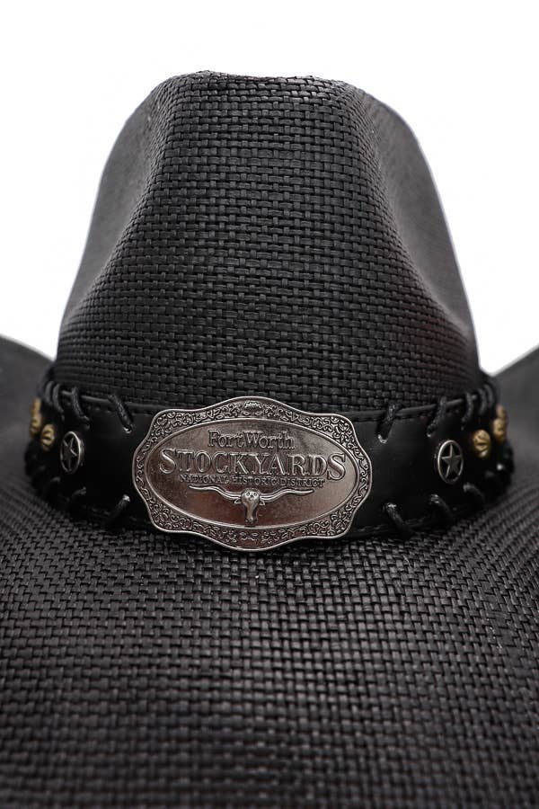 Fort Worth Stockyards Longhorn Western Cowboy Hat: BLACK / ONE SIZE