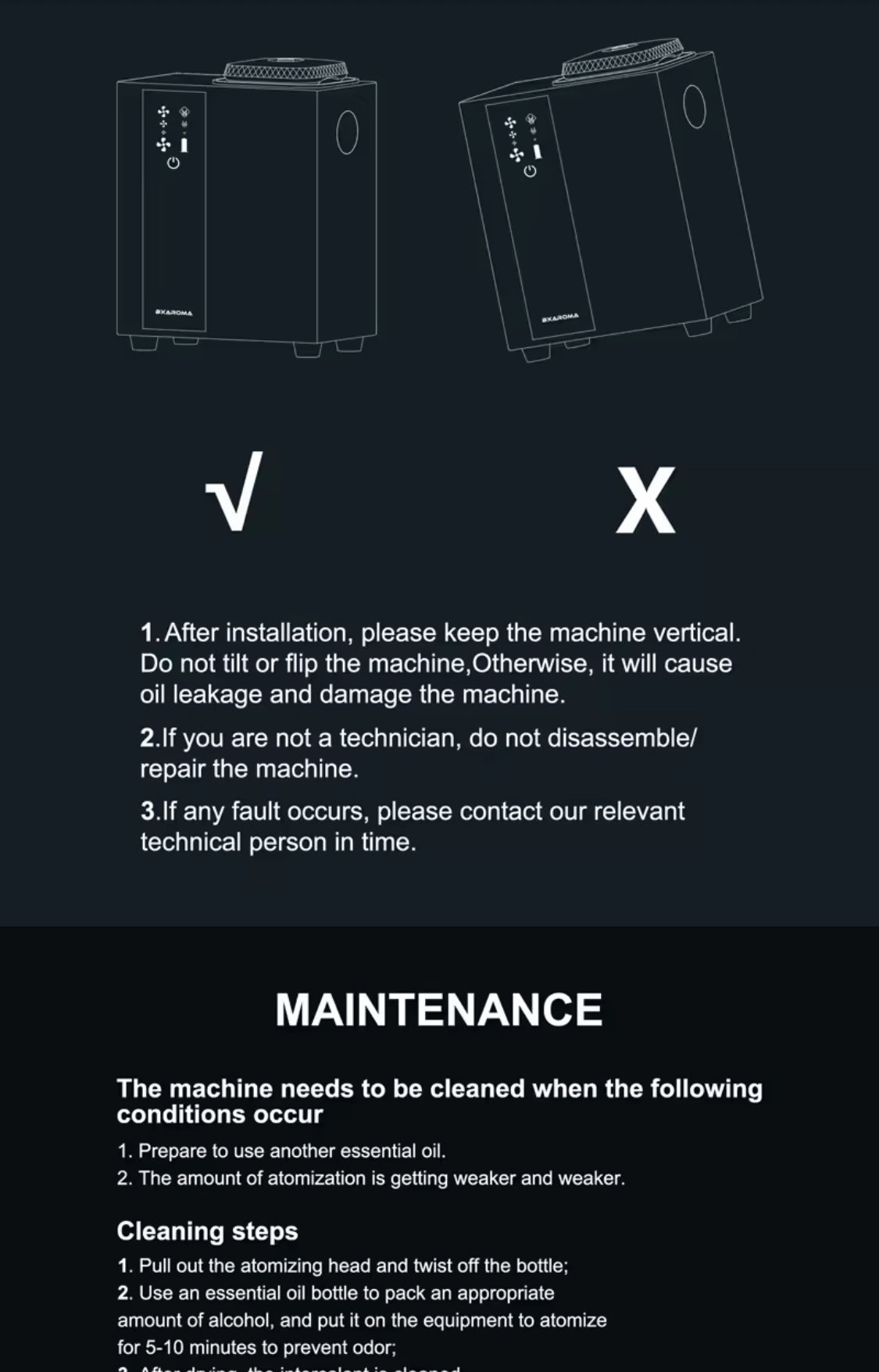 Large Diffuser 3000 SF and 2 Free 200 ml oil bottles  (Please Specify your choice of scent)