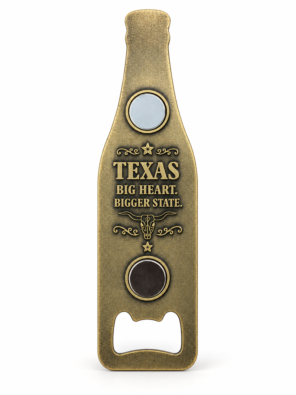 Texas Lone Star Magnetic Bottle Opener – Bronze Look
