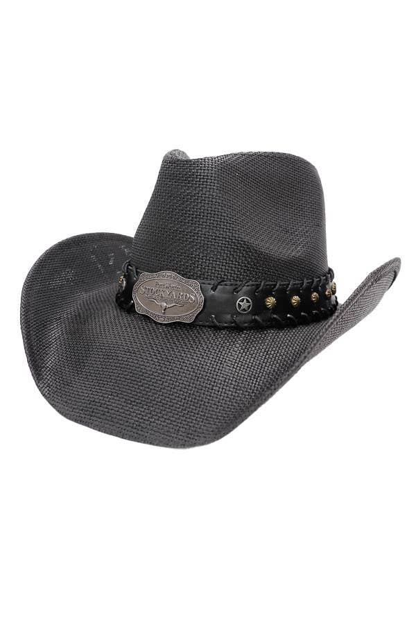 Fort Worth Stockyards Longhorn Western Cowboy Hat: BLACK / ONE SIZE
