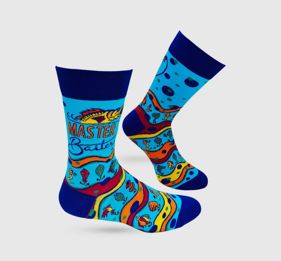 Master Baiter Men's Novelty Crew Socks