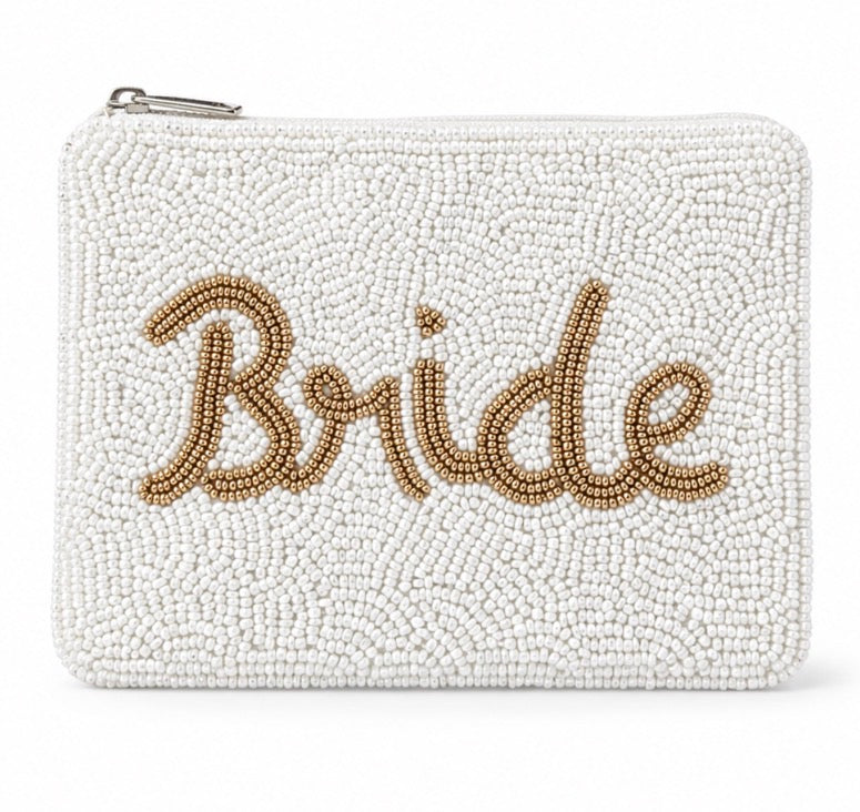 Bride Beaded Coin Purse – Bridal Zip Pouch