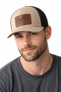 Dallas Texas - Richardson Flex fit HEATHER TAN/BLACK Cap Hat