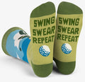 Swing Swear Repeat Golf Socks