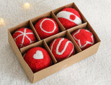 6 Piece Felt Holiday Ornament