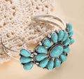 Kingman Turquoise Cluster Bracelet Natural
Turquoise Stone Cuff Bangle Bracelet for Women Green Gemstone Boho Handmade Navajo