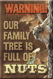 Magnet: Family Tree - Nuts Metal wrapped with printed media