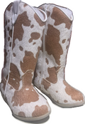 Kids Texas Cow Print , Cowboy Boots