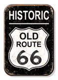 Magnet: Old Route 66 Metal wrapped with printed media
