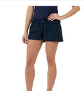 Women's 100% COTTON DOUBLE-BRUSHED FLANNEL BOXER Black Green