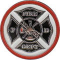 Sturdy Magnetic Fire Dept Pin - Style Fire Dept