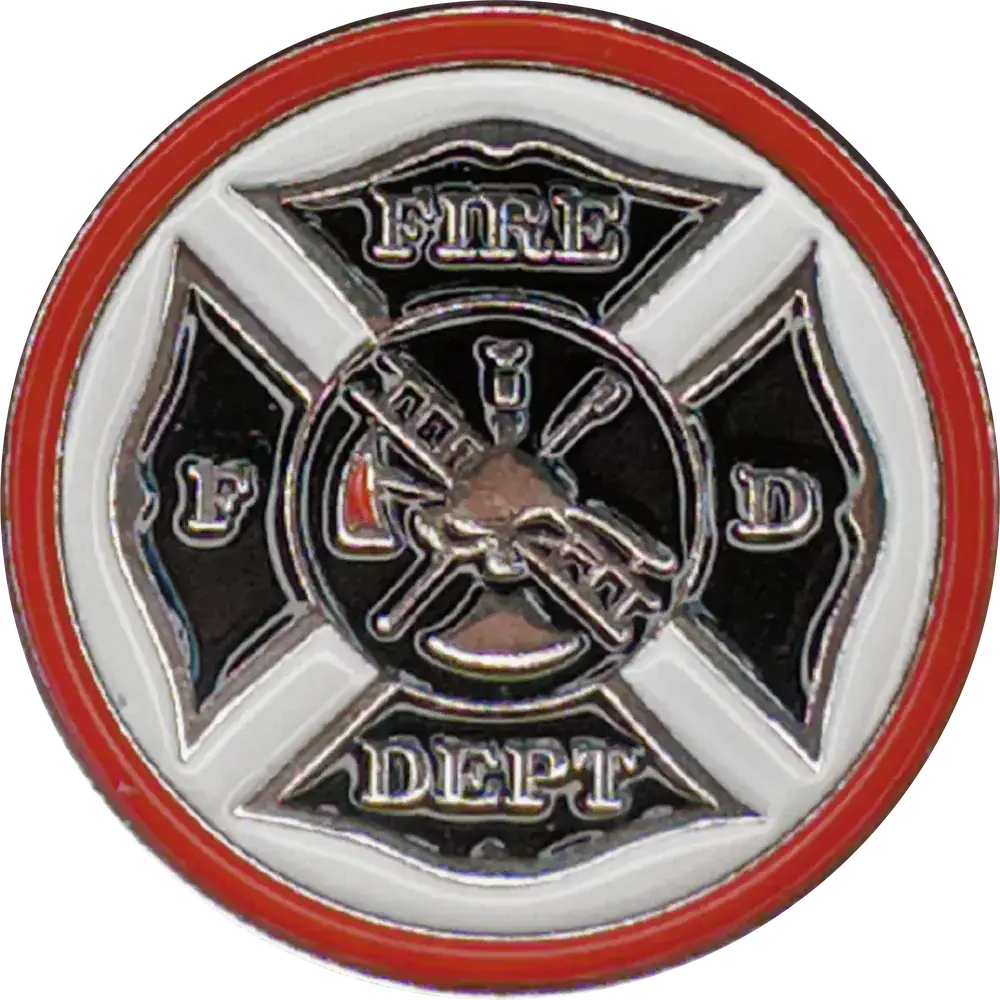 Sturdy Magnetic Fire Dept Pin - Style Fire Dept