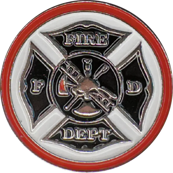 Sturdy Magnetic Fire Dept Pin - Style Fire Dept