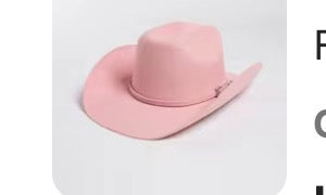 Blush Pink Western Cowboy Hat