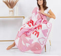Tee Hah Pink White  Sherpa -60X50 Tap Throw