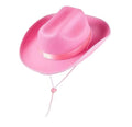 Kids Monochrome Pink Felt Cowboy Hat