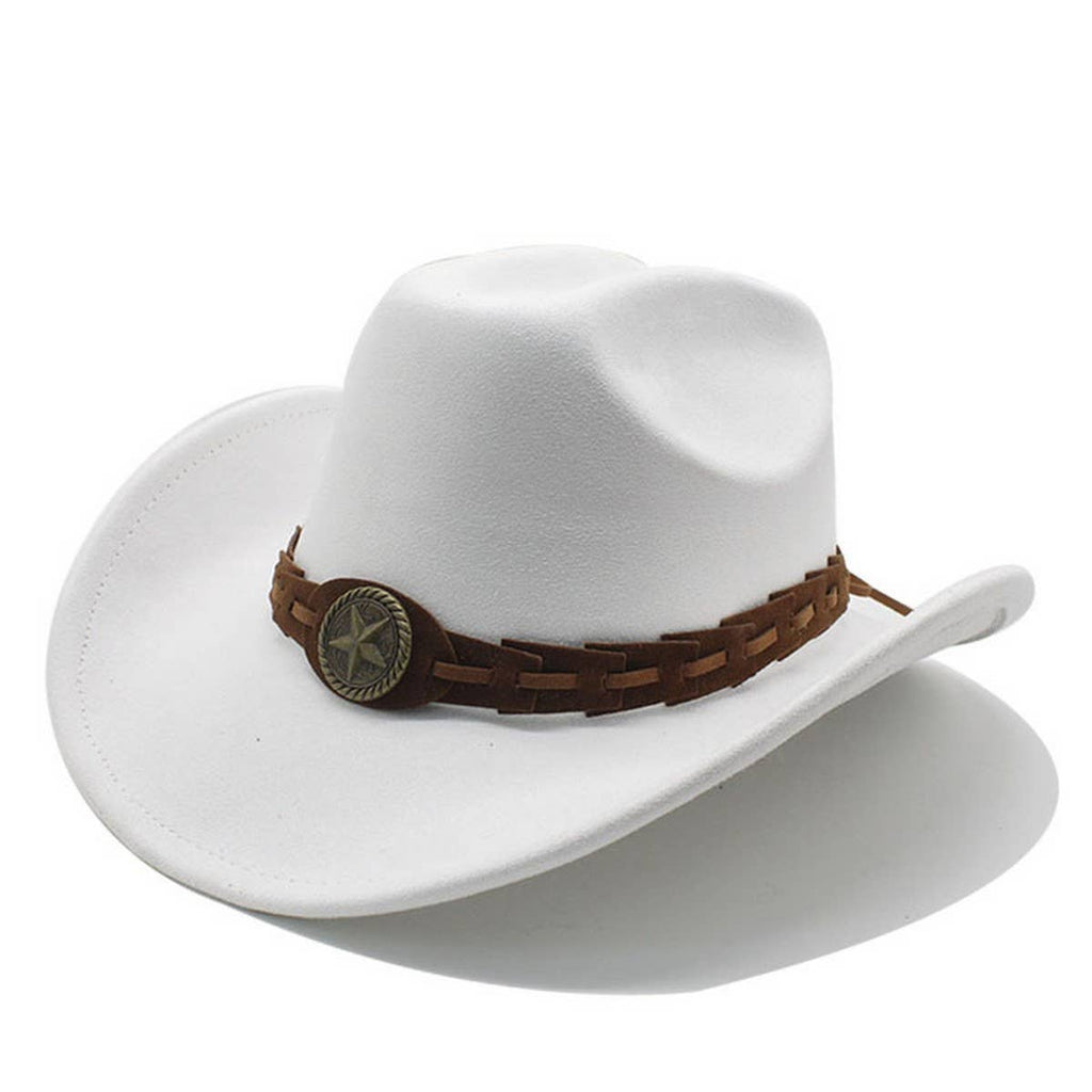 SUEDE FELT HAT COWBOY HAT MEN'S WOOL HAT FELT HAT_CWAH2510