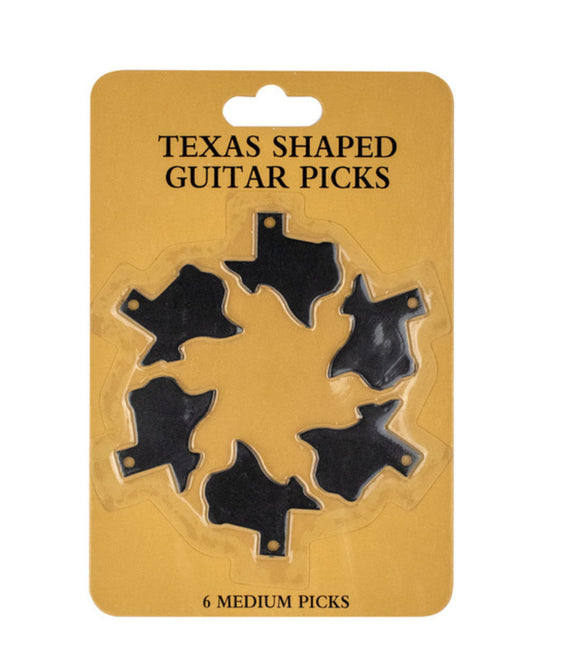 Texas shaped guitar picks