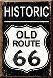 Magnet: Old Route 66 Metal wrapped with printed media