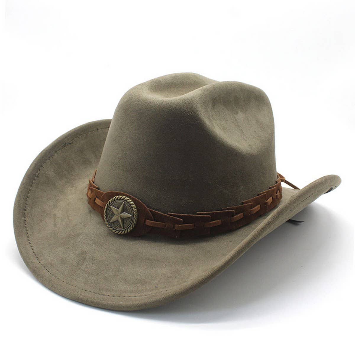 SUEDE FELT HAT COWBOY HAT MEN'S WOOL HAT FELT HAT_CWAH2510