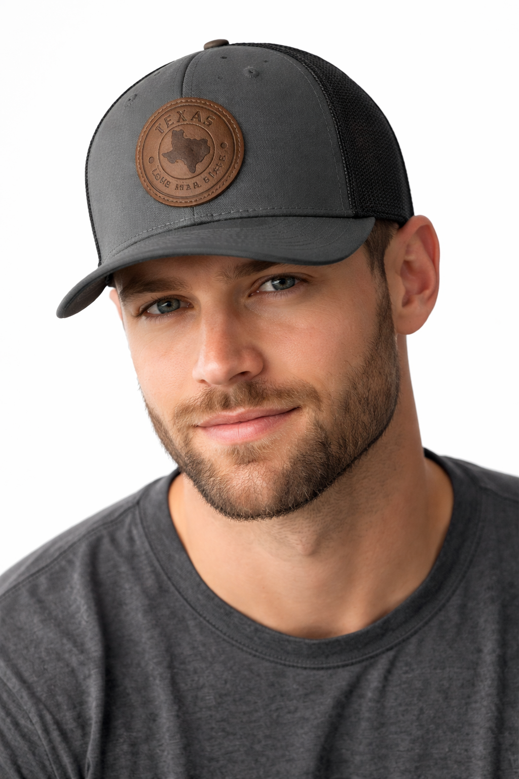 TEXAS MAP - Richardson Flex fit Charcoal/BLACK Cap Hat