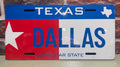 “DALLAS TEXAS" Aluminum Embossed License Plate 6"x12"