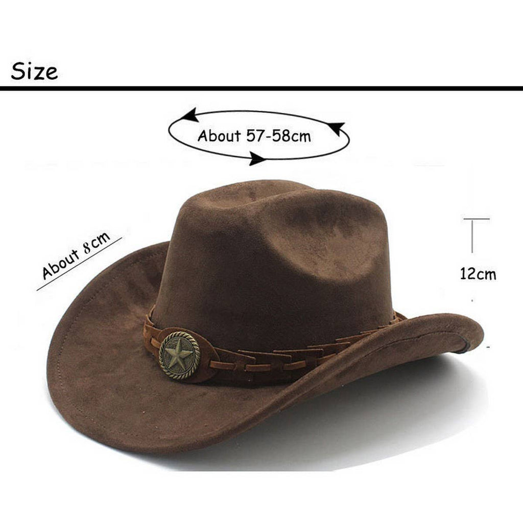 SUEDE FELT HAT COWBOY HAT MEN'S WOOL HAT FELT HAT_CWAH2510