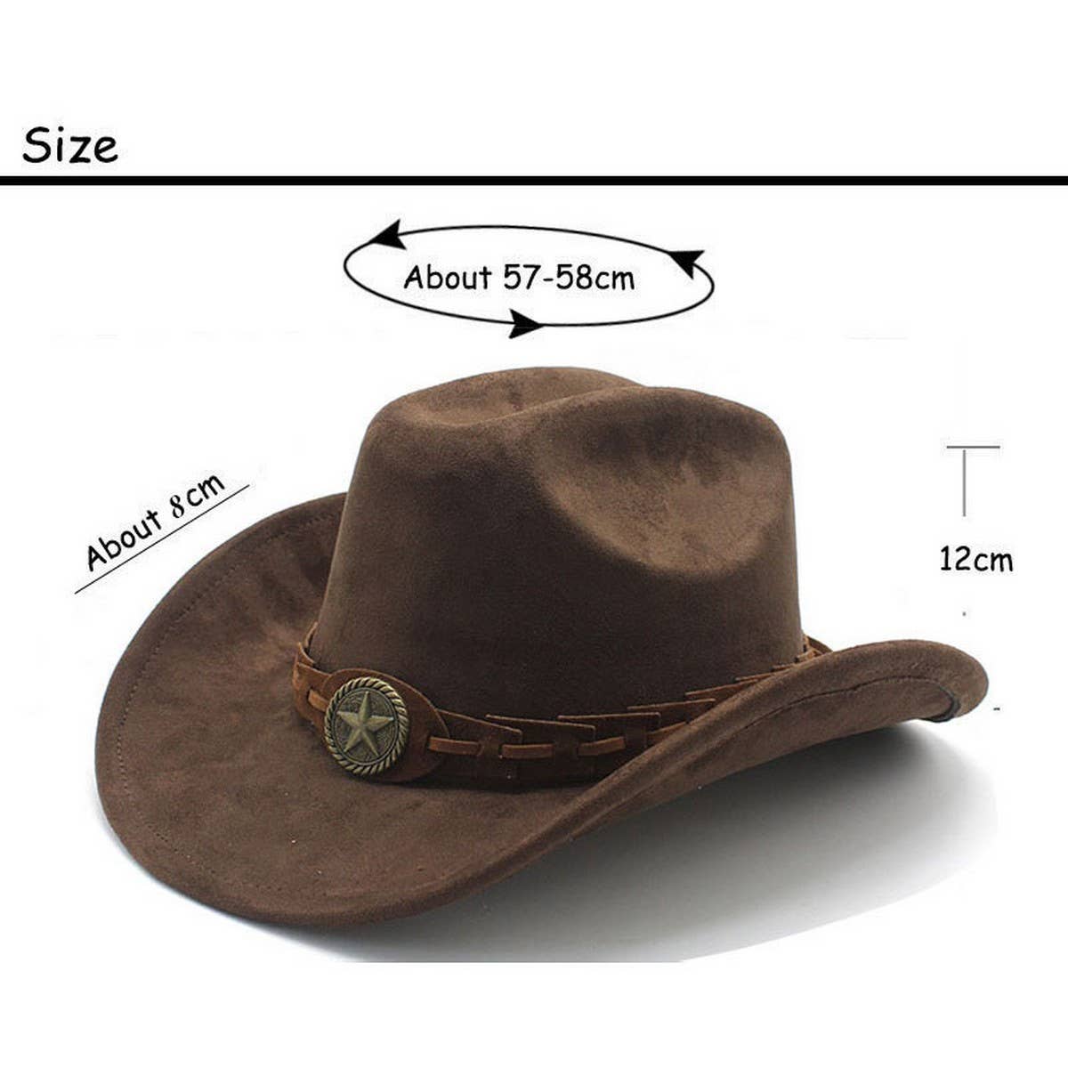 SUEDE FELT HAT COWBOY HAT MEN'S WOOL HAT FELT HAT_CWAH2510