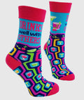 Drinks Well With Others Men's Novelty Crew Socks