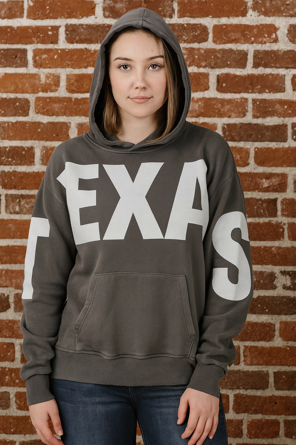 Texas Big on front French Terry Sweatshirt Hoodie