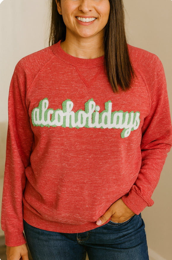 Alcoholdays crewneck, snow fleece SWEATSHIRT