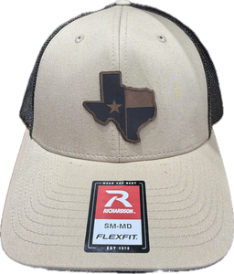 TEXAS MAP - Richardson Flex fit HEATHER TAN/BLACK Cap Hat