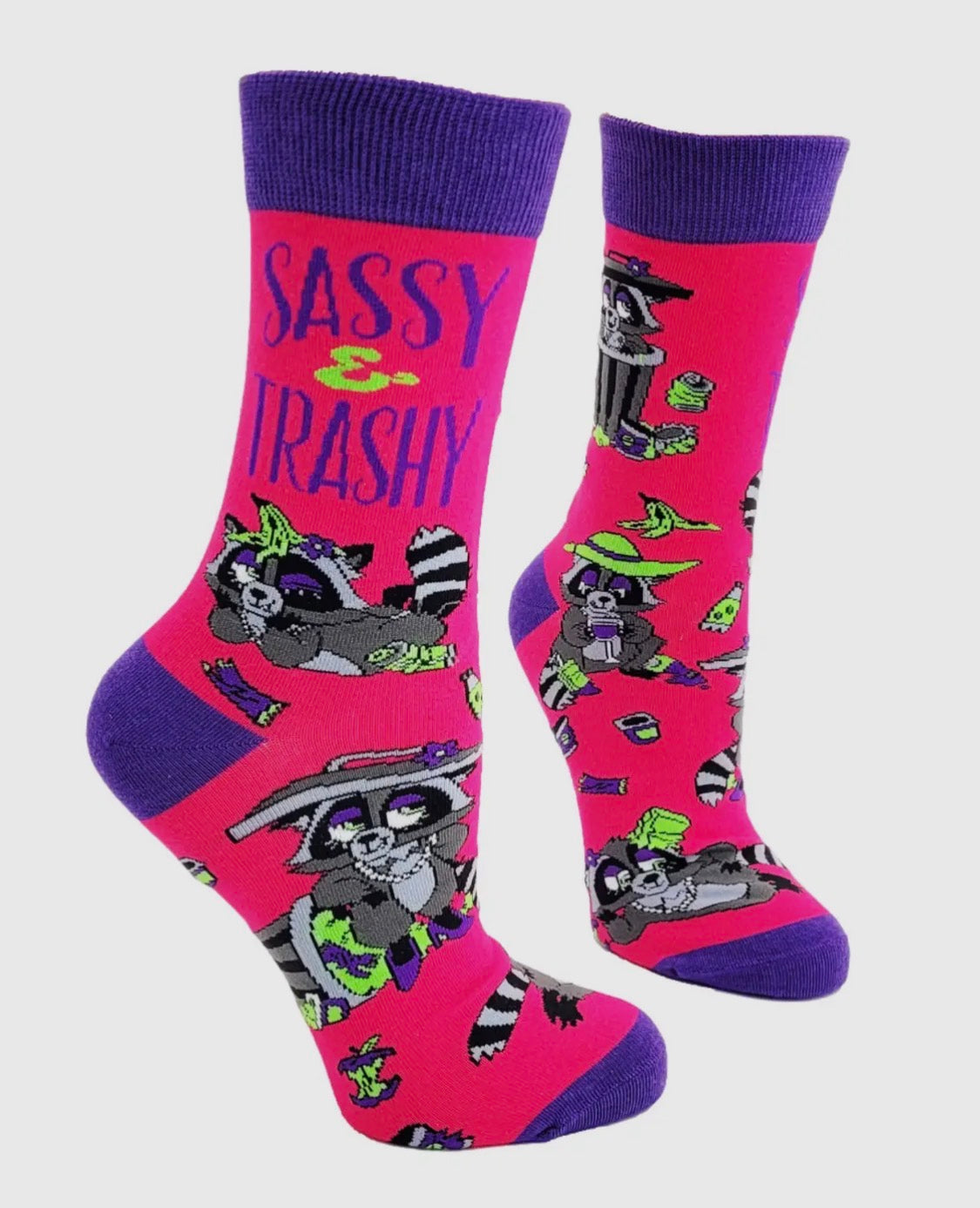 Sassy and Trashy Novelty Crew Socks