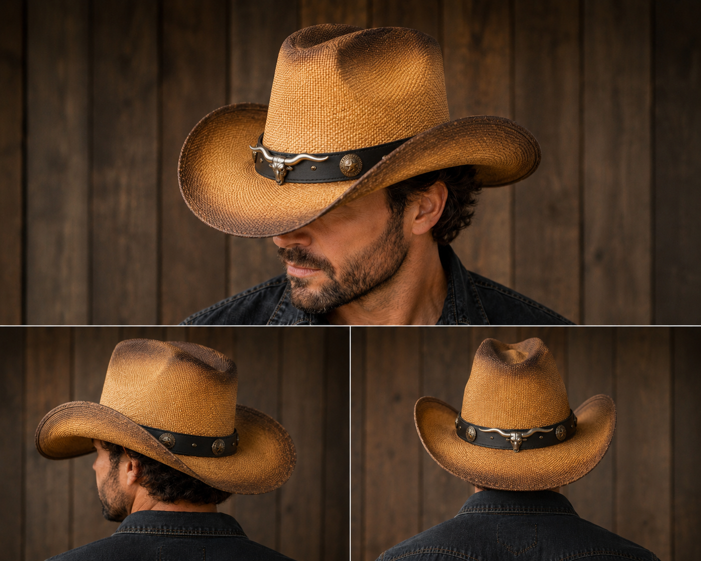 Lonestar Outlaw  STRAW COWBOY HAT