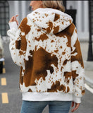 Full Zipper Cowhide Pullover